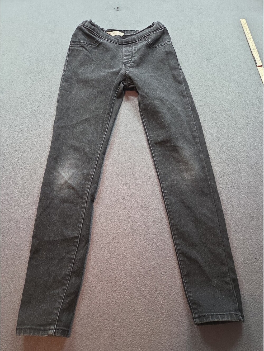 girl's black denim pull-on jeggings by Levi's size 14R